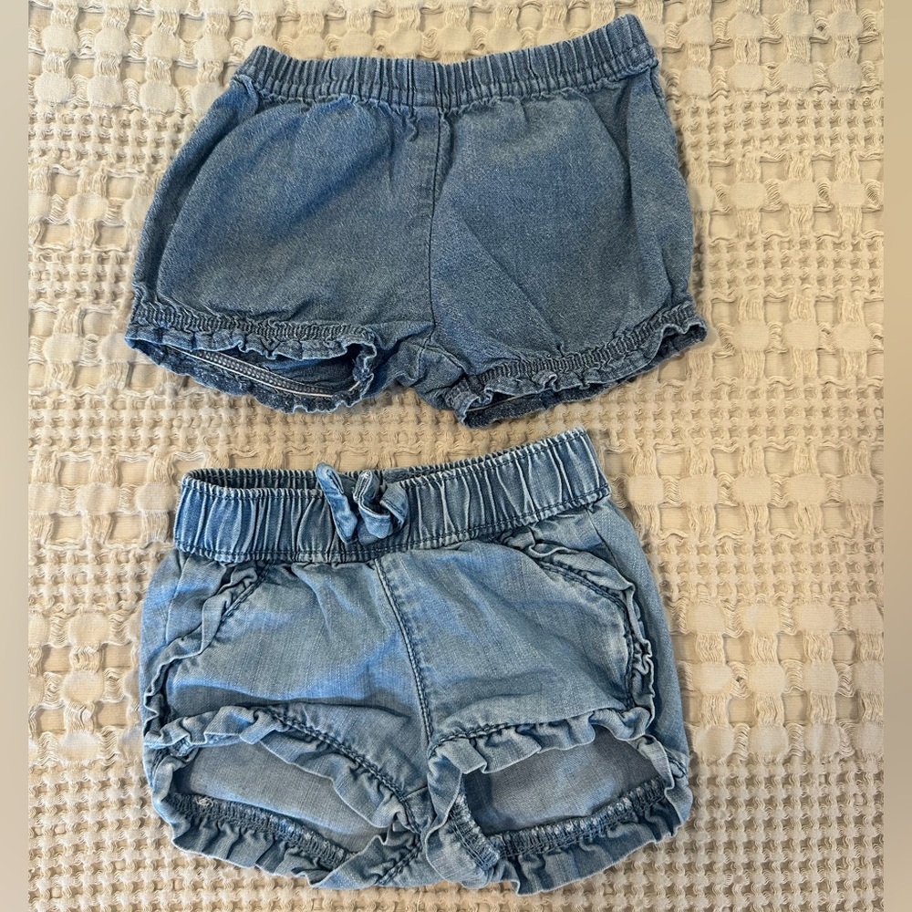 Baby Girl Jean Shorts Size 0-3